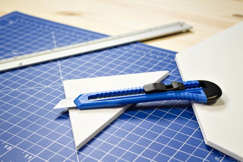 Snijmes Westcott Office 18mm met schuifsluiting blauw-3