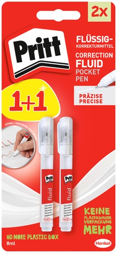 Correctiepen Pritt fluid 8ml blister a 1+1