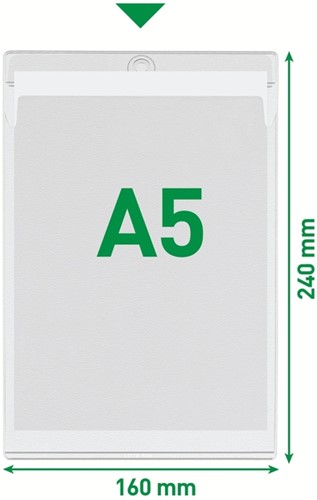 Insteekmap U-model Leitz Premium met ophangoog 0.20mm PVC A5 transparant 50 stuks-7