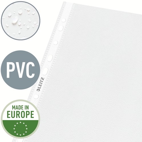 Showtas Leitz Premium standaard 11-gaats copy safe 0.085mm PP A4 transparant 100 stuks-1