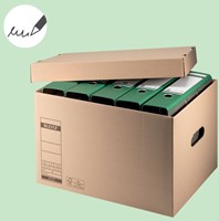 Archief- en transportdoos met deksel Leitz Premium 335x280x440mm natuurbruin-4
