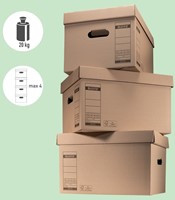 Archief- en transportdoos met deksel Leitz Premium 335x280x440mm natuurbruin-10