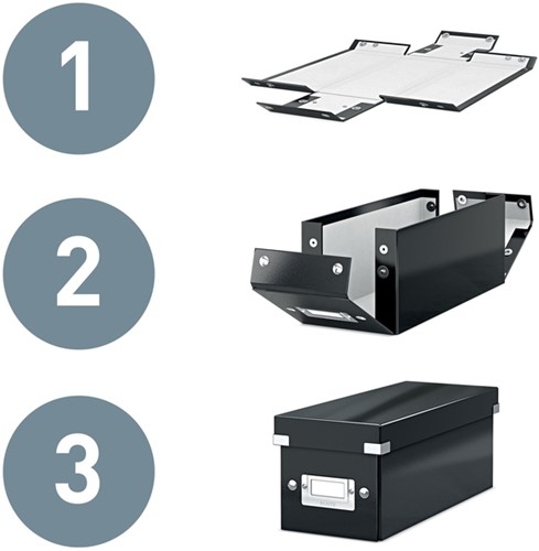 Hangmappenbox Leitz click & store WOW gerecycled karton 357x285x367mm zwart-4