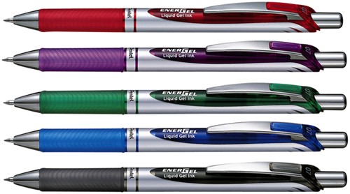 Gelschrijver Pentel BL77 Energel medium rood-2