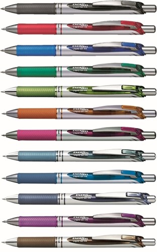 Gelschrijver Pentel BL77 Energel medium lichtblauw-2