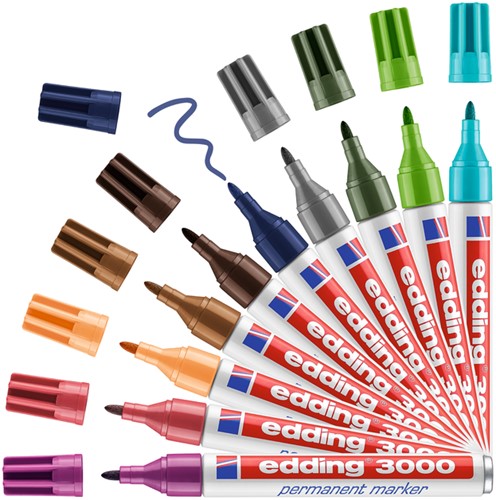 Viltstift edding 3000 rond 1.5-3mm karmijnrood-3