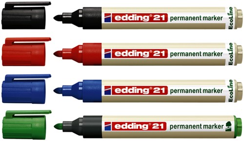 Viltstift edding 21 EcoLine rond zwart 1.5-3mm-2