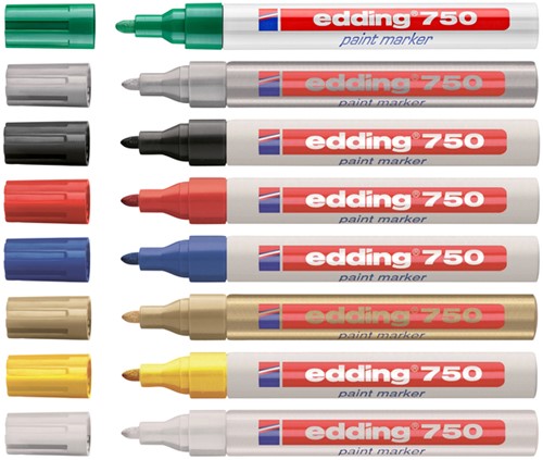 Paintmarker edding 750 op oliebasis 2-4mm zwart-3