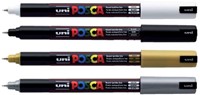 Paintmarker Uni POSCA PC1MR extra fijn zilver-2