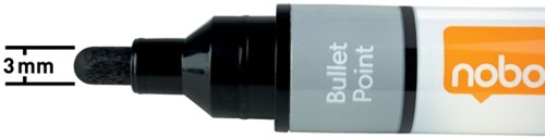 Whiteboardmarker Nobo Liquid ink rond assorti 3mm 4st-6