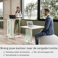 Zit-sta bureau Leitz Ergo compact wielen-3