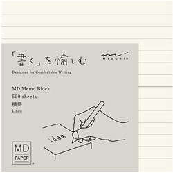 MD Block Memo Pad Lined 10x10cm