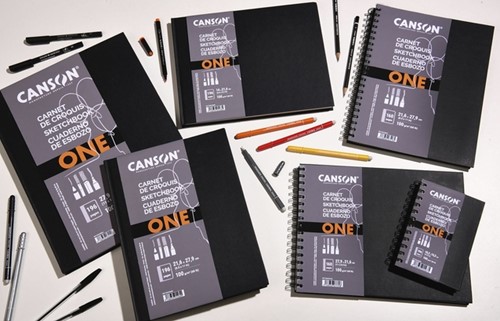 Schetsboek Canson Art Book One hardcover 98vel 100gr 140x216mm wit-2