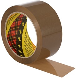 Verpakkingstape Scotch 371 50mmx66m bruin PP 6 rollen