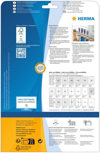 Etiket HERMA Power 10903 63.5x29.6mm wit 675 stuks-2