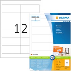 Etiket HERMA 4623 96.5x42.3mm premium wit 2400 stuks
