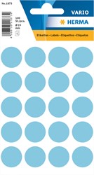Etiket HERMA 1873 rond 19mm blauw 100 stuks