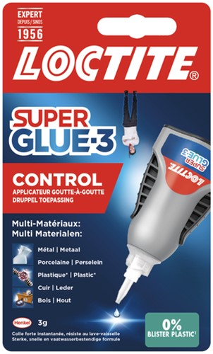 Secondelijm Loctite Control tube 3 gram op blister