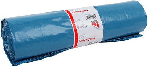 Afvalzak Quantore LDPE T70 240L bl extra stevig 65/25x140cm rol à 10st