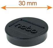 Magneet Nobo 30mm zwart 4 stuks-1