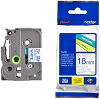 Labeltape Brother P-touch TZe-243 standaard 18mm blauw op wit-3