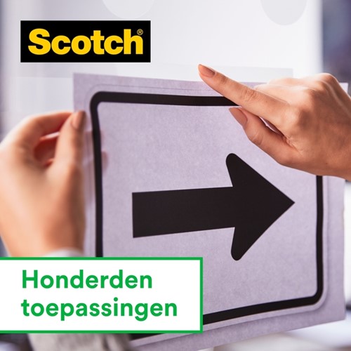 Plakband Scotch Magic 810 19mmx7.5m onzichtbaar mat 2+1 gratis + handdispenser-2