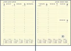 Agenda 2025 Ryam Executive Crème Mundior 7dagen/2pagina's bordeaux
