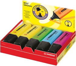 Markeerstift STABILO BOSS Original 70/10 4 kleuren assorti 10 stuks