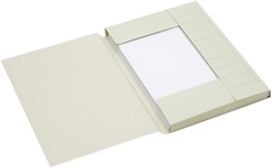 Dossiermap Secolor A4 3 kleppen 100% gerecycled karton 250 gr grijs