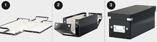 Hangmappenbox Leitz click & store WOW gerecycled karton 357x285x367mm zwart-2