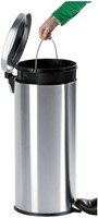 Pedaalemmer V-part 30 liter mat rvs