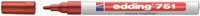 Paintmarker edding 751 op oliebasis 1-2mm pastel rood