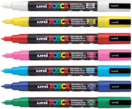 Paintmarker Uni POSCA PC3M fijn donkergroen-2