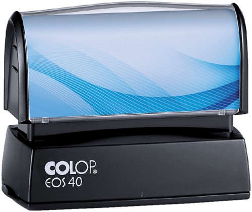 Stempel Colop EOS 40 flashsysteem 23x59mm met stempelplaat zwart