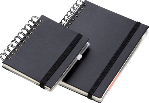 Notitieboek Quantore A6 spiraal lijn 192 pagina's 80gr zwart-2