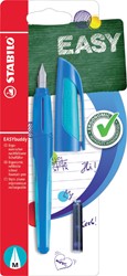 Vulpen STABILO Easybuddy rechts medium donkerblauw/lichtblauw blister