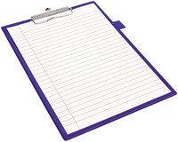 Klembord Quantore A4 staand PVC blauw met 100mm klem + penlus-2