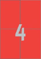 Etiket Avery 3456 105x148mm A6 rood 400 stuks-2