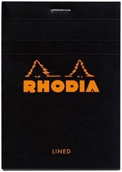 Rhodia Schrijfblok Black No.12 8,5x12cm 80gr. Lijn
