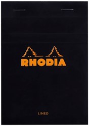 Rhodia Schrijfblok Black No.13 10,5x14,8cm 80gr. Lijn