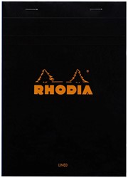 Rhodia Schrijfblok Black No.16 14,8x21cm 80gr. Lijn
