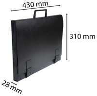 Exacompta tekenkoffer A3 31x43x2,8 cm zwart-3