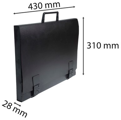 Exacompta tekenkoffer A3 31x43x2,8 cm zwart-3