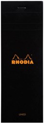 Rhodia Schrijfblok Black No.8 7,4x21cm 80gr. Lijn