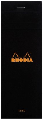 Rhodia Schrijfblok Black No.8 7,4x21cm 80gr. Lijn