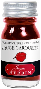 Jacques Herbin Flesje 10ml traditionele inkt voor vulpen - rouge caroubier