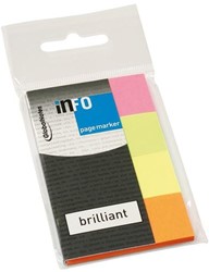 Info Page Markers papier brilliant 20x50mm, 4 kleuren