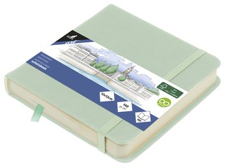 Kangaro Schetsboek 12x12cm mint PU HC 140gr