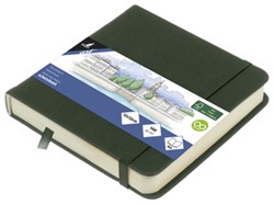 Kangaro Schetsboek 12x12cm forest green PU HC 80 vel