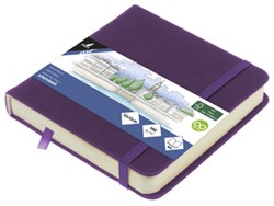Kangaro Schetsboek 12x12cm purple heart PU HC 80 vel 140gr